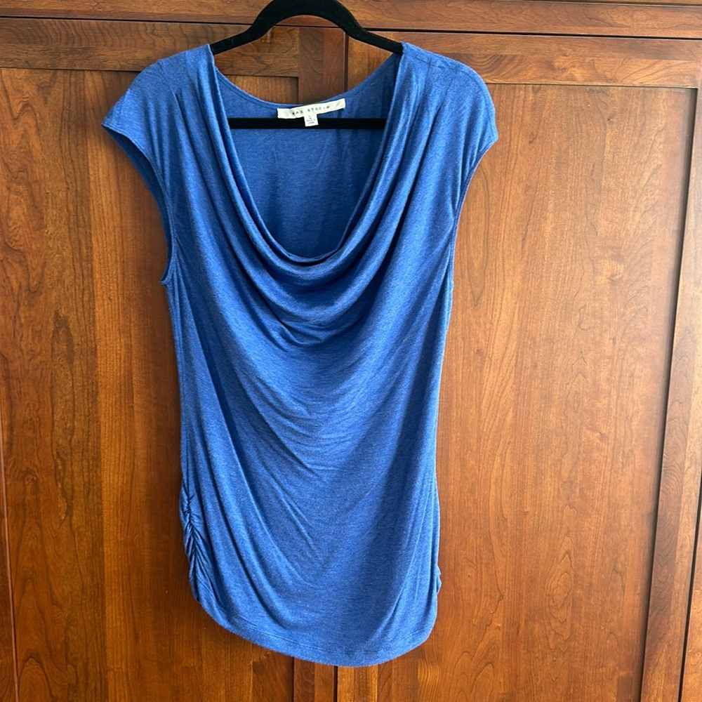 Draped neck tee